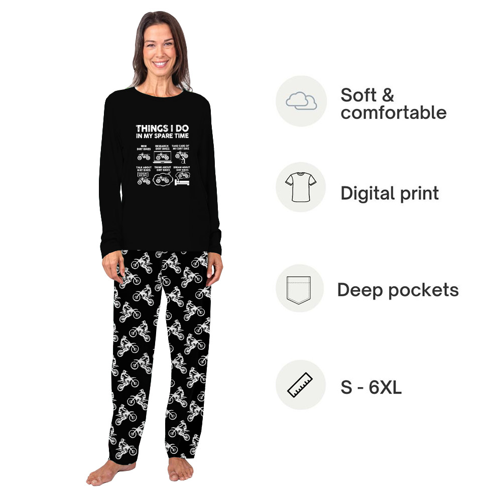 Funny Dirt Bike Themed Pajamas For Racing Enthusiast Funny Dirt Bike Themed Pajamas For Racing Enthusiast