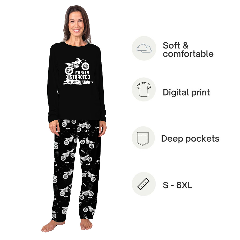 Funny Saying Dirtbike Themed Pajamas Tops And Pants Funny Saying Dirtbike Themed Pajamas Tops And Pants