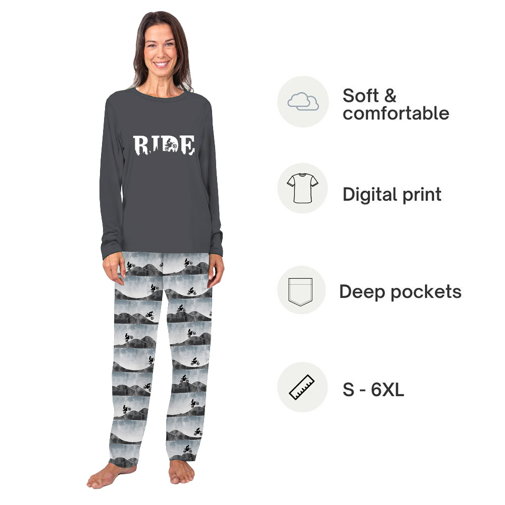 Unique Ride Dirt Bike Motocross Pajama Sets For Adult And Kids Unique Ride Dirt Bike Motocross Pajama Sets For Adult And Kids