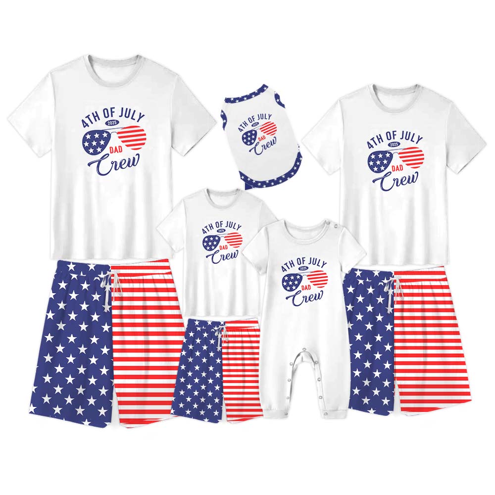 Personalized Family Crew America Independence Day Short Sleeve Pajamas Personalized Family Crew America Independence Day Short Sleeve Pajamas