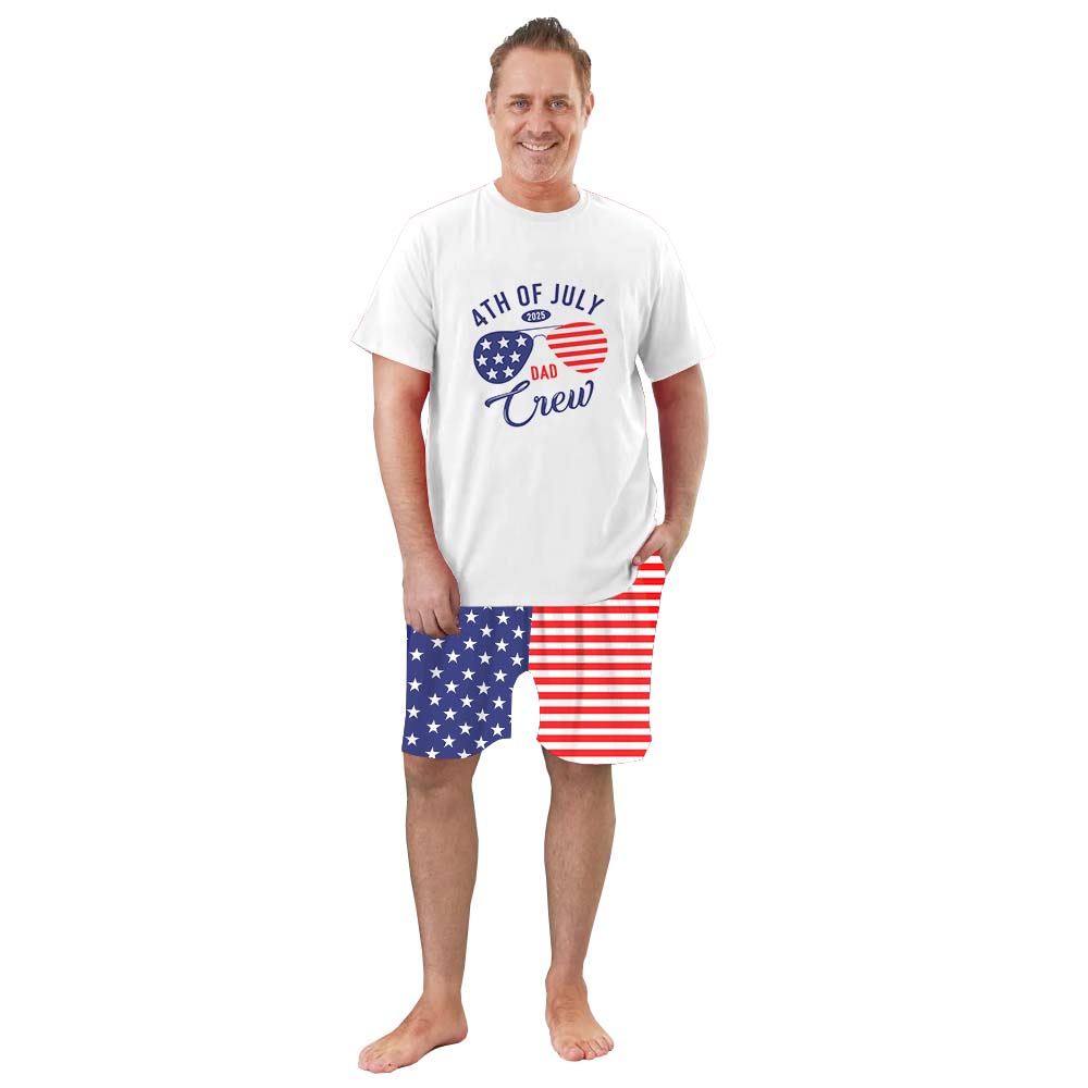 Personalized Family Crew America Independence Day Short Sleeve Pajamas Personalized Family Crew America Independence Day Short Sleeve Pajamas