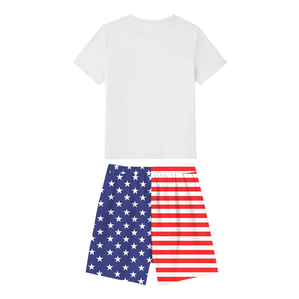 Personalized Family Crew America Independence Day Short Sleeve Pajamas Personalized Family Crew America Independence Day Short Sleeve Pajamas