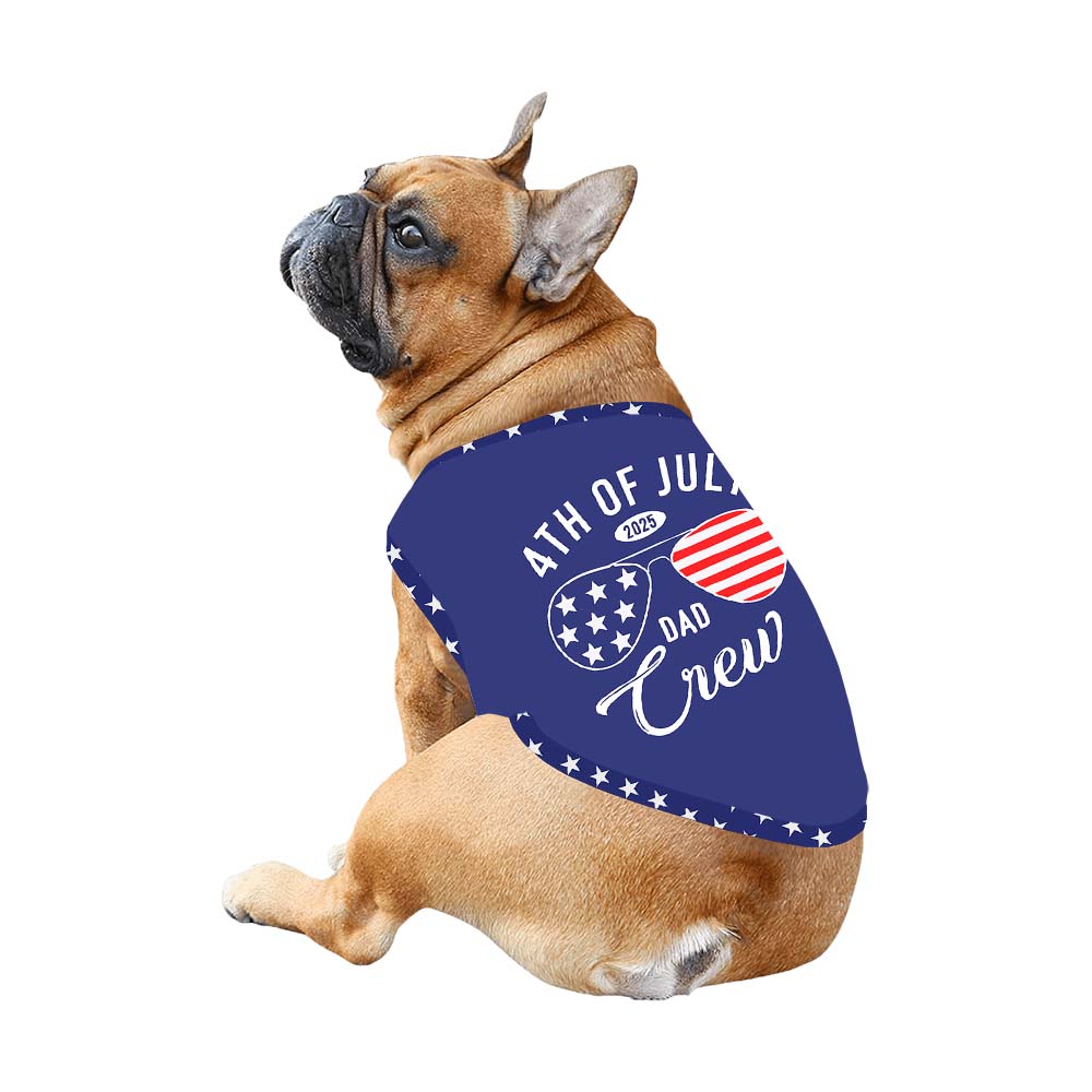 Custom Name Family Crew Family 4th of July Pajamas With Dog Short Sleeve Custom Name Family Crew Family 4th of July Pajamas With Dog Short Sleeve