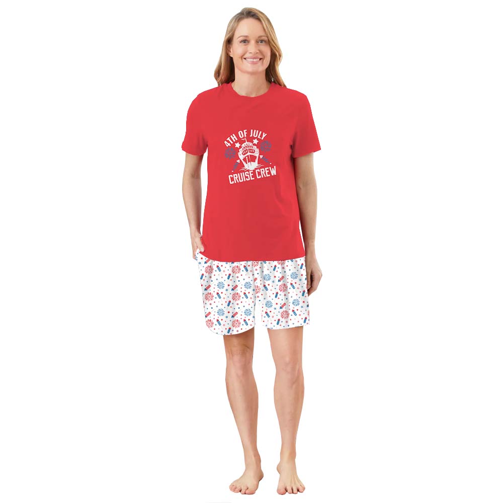 Festive Cruise Crew Matching Family 4th Of July Pajama Sets Festive Cruise Crew Matching Family 4th Of July Pajama Sets