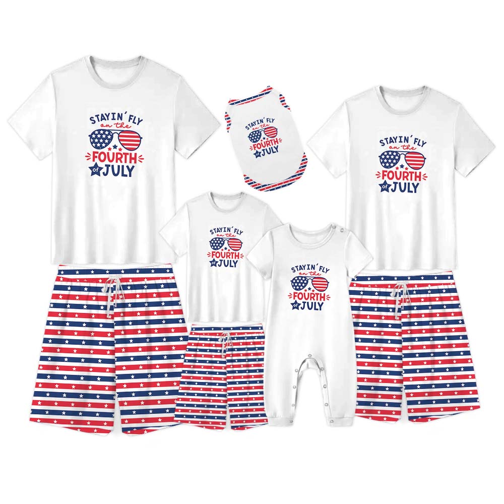 Staying Fly On The Fourth Of July Short Sleeve Pajama Top and Shorts Staying Fly On The Fourth Of July Short Sleeve Pajama Top and Shorts
