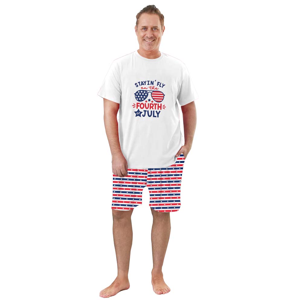 Staying Fly On The Fourth Of July Short Sleeve Pajama Top and Shorts Staying Fly On The Fourth Of July Short Sleeve Pajama Top and Shorts