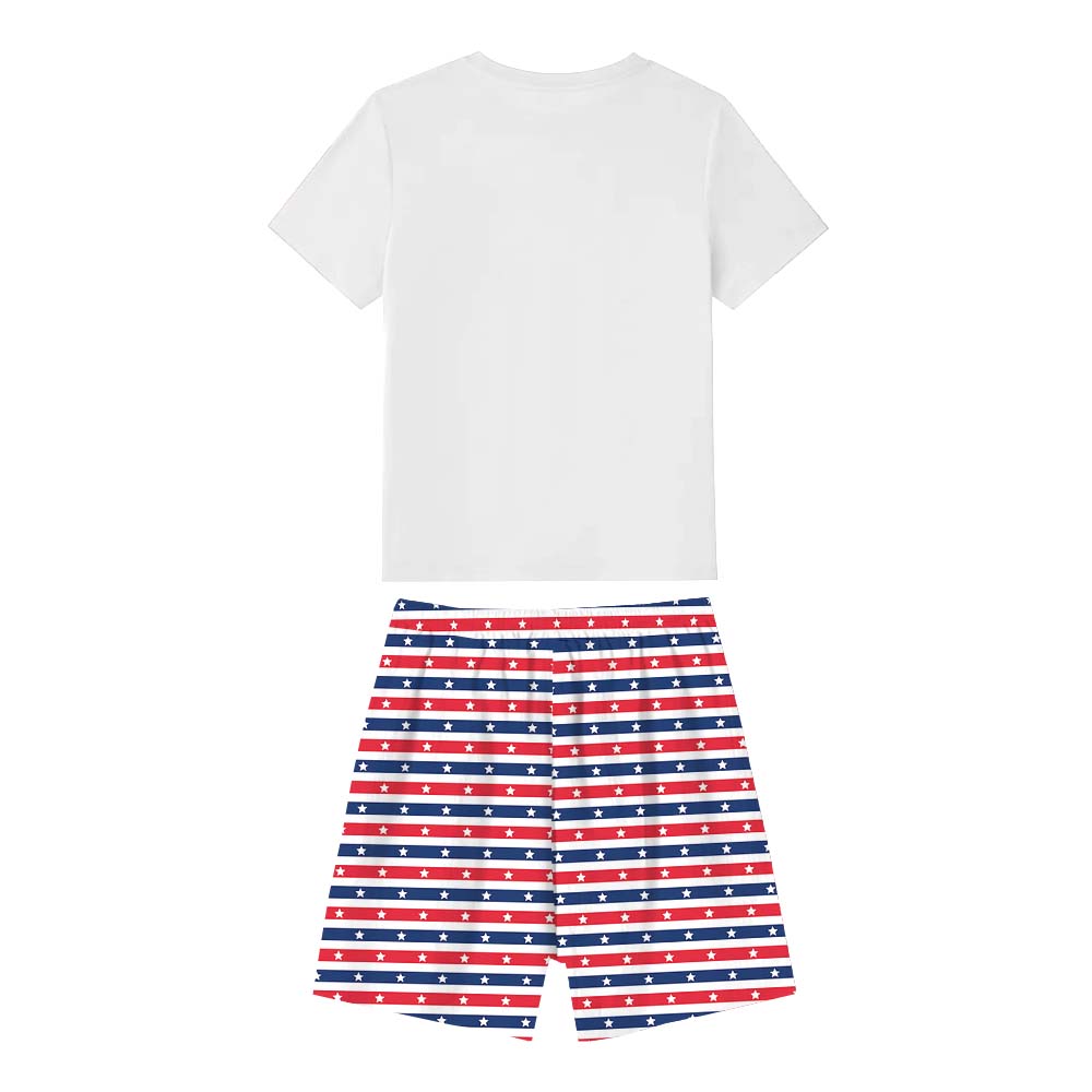 Staying Fly On The Fourth Of July Short Sleeve Pajama Top and Shorts Staying Fly On The Fourth Of July Short Sleeve Pajama Top and Shorts