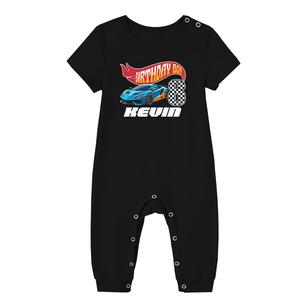Custom Race Car Themed Birthday Pajamas For Family Custom Race Car Themed Birthday Pajamas For Family