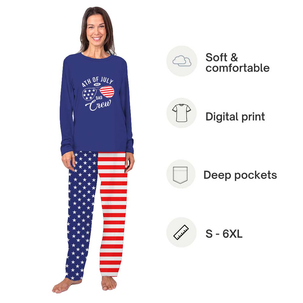 Unique 2025 Crew Custom Name Family 4th Of July Pajama Sets Unique 2025 Crew Custom Name Family 4th Of July Pajama Sets