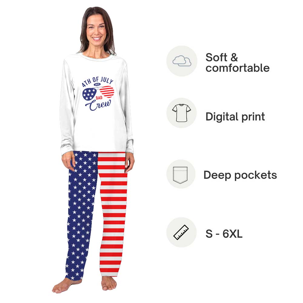 Custom Family Crew 2025 4th Of July PJs Family Custom Family Crew 2025 4th Of July PJs Family