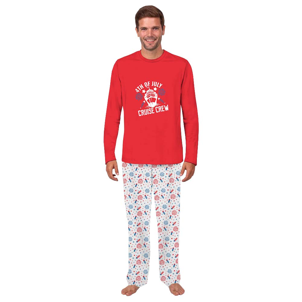 Red Cruise Crew Dog Matching 4th Of July Pajamas Red Cruise Crew Dog Matching 4th Of July Pajamas