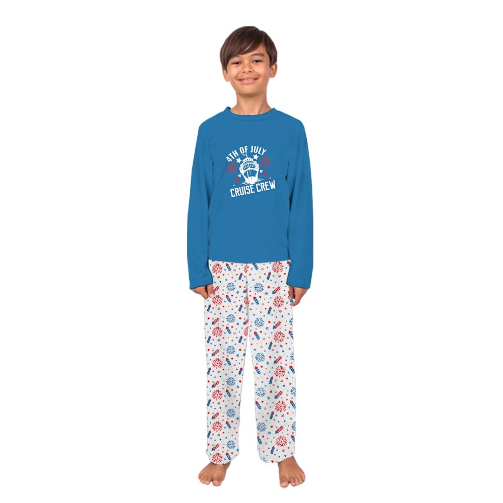 Festive Cruise Crew Family Matching 4th of July PJs Festive Cruise Crew Family Matching 4th of July PJs