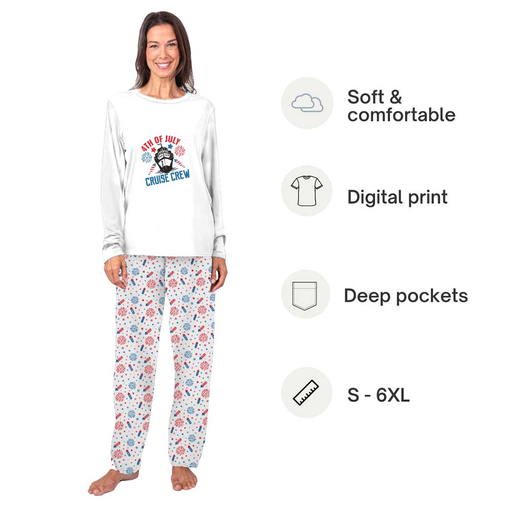 Cruise Crew 4th Of July Pajamas For Family And Dog