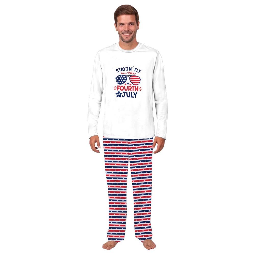 Stayin Fly On The Fourth Of July Family Matching Pajamas With Dog Stayin Fly On The Fourth Of July Family Matching Pajamas With Dog