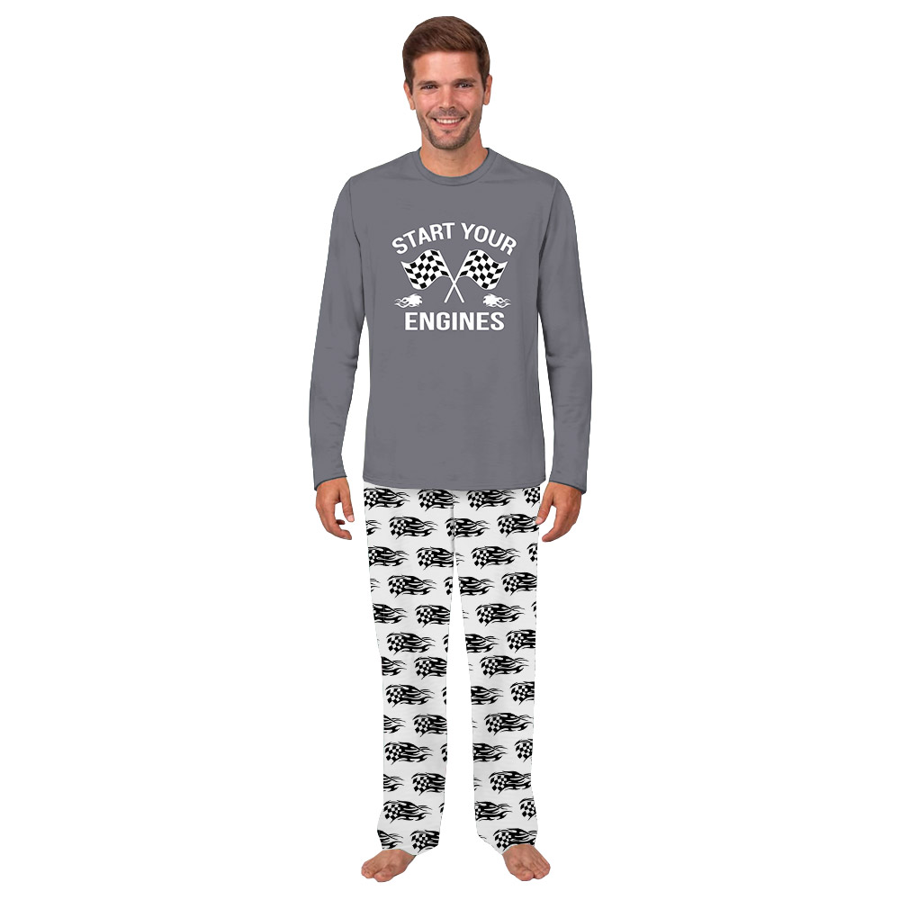 Race Car Pajamas For Adults And Kids Saying Start Your Engines Race Car Pajamas For Adults And Kids Saying Start Your Engines