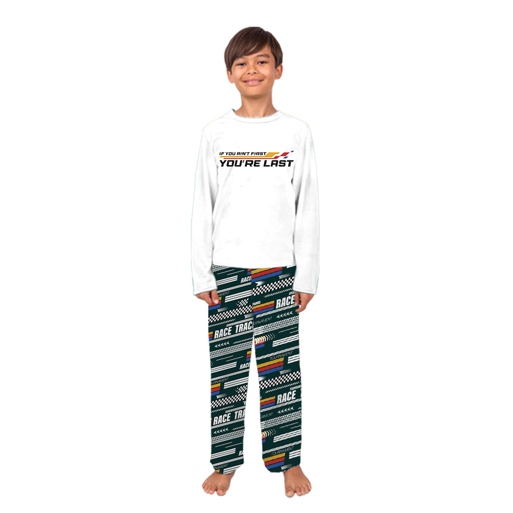 Race Car Lover Pajamas Saying If You Ain't First You're Last Race Car Lover Pajamas Saying If You Ain't First You're Last