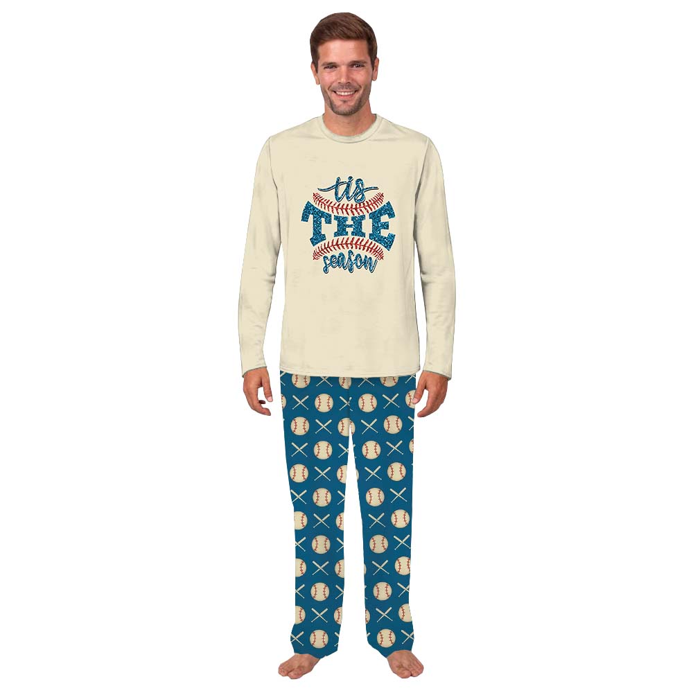 Tis The Season Baseball Matching Family Pajamas With Dog Tis The Season Baseball Matching Family Pajamas With Dog