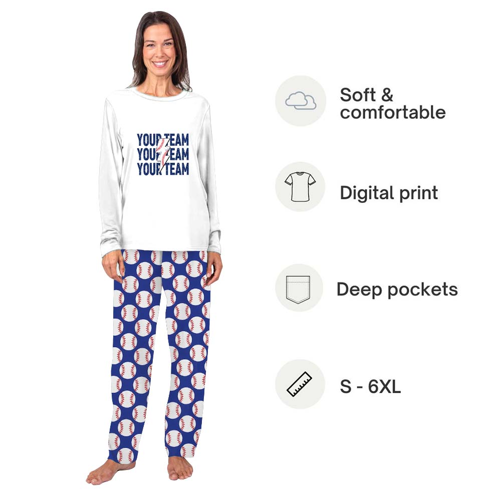 Personalized Baseball Matching Pajamas Sport With Name