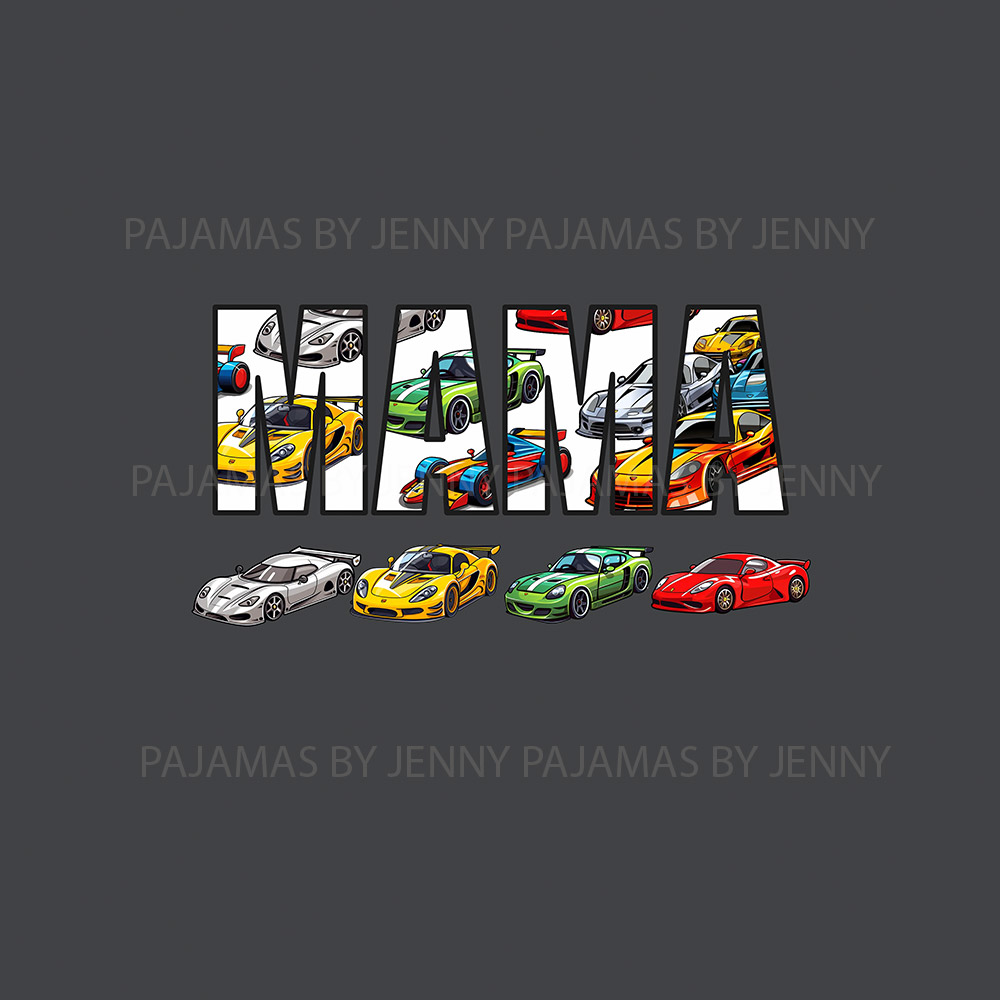 Custom Mama Dada Racing Car Pajama Sets Gray Custom Mama Dada Racing Car Pajama Sets Gray