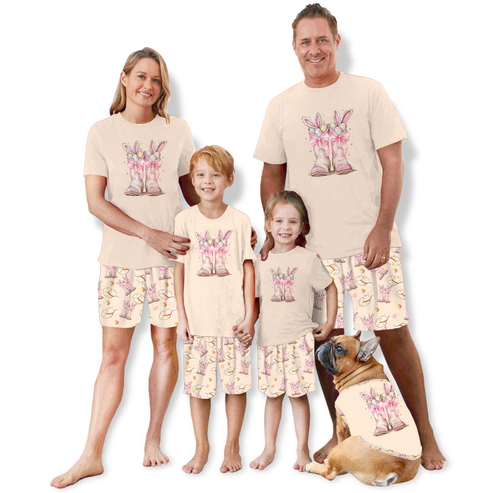 Festive Howdy Easter Pajamas Short Sets Festive Howdy Easter Pajamas Short Sets