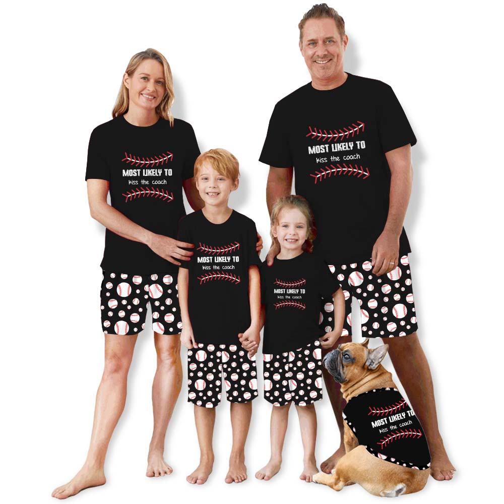 Hilarious Sayings Most Likely To Baseball Pajama Short Set Hilarious Sayings Most Likely To Baseball Pajama Short Set