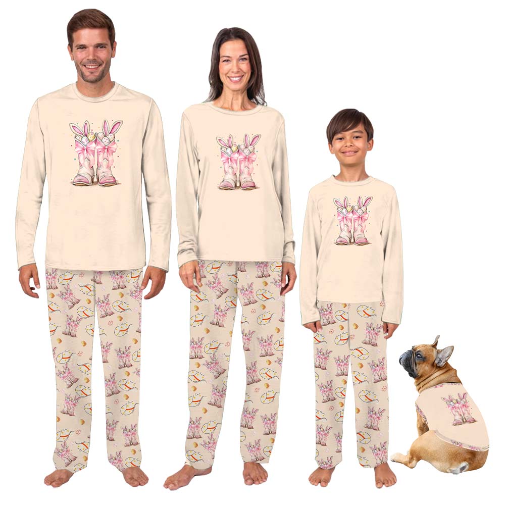Howdy Easter Matching Family Pajamas With Dogs Howdy Easter Matching Family Pajamas With Dogs