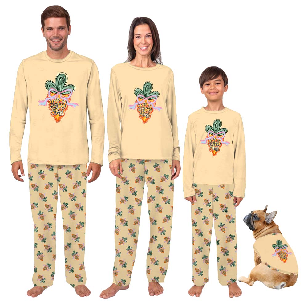 Happy Easter Carrot Coquette Matching Pajamas Sport