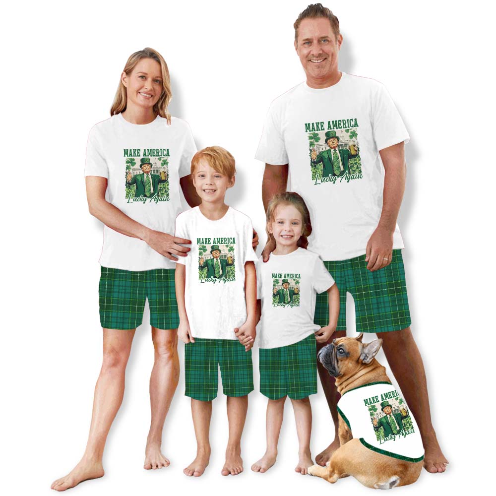 Patrick’s Day Trump Make America Lucky Again Pajamas Tshirts And Shorts Patrick’s Day Trump Make America Lucky Again Pajamas Tshirts And Shorts