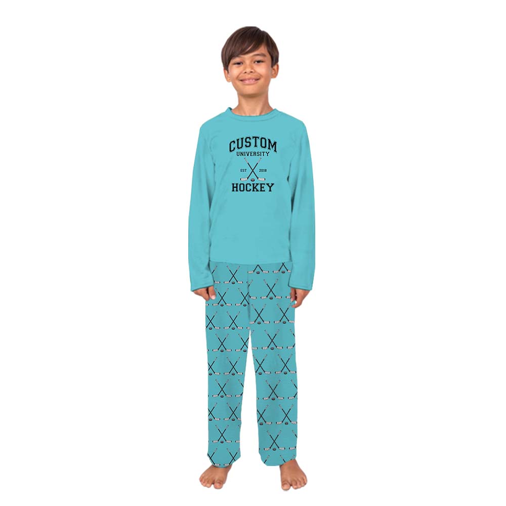 Personalized University Hockey Matching Family Pajamas Personalized University Hockey Matching Family Pajamas