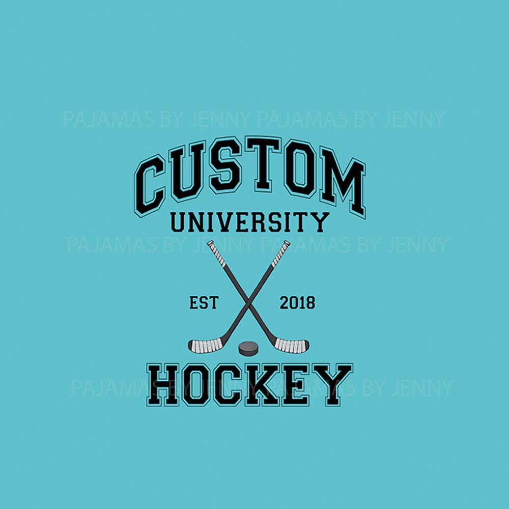 Personalized University Hockey Matching Family Pajamas Personalized University Hockey Matching Family Pajamas