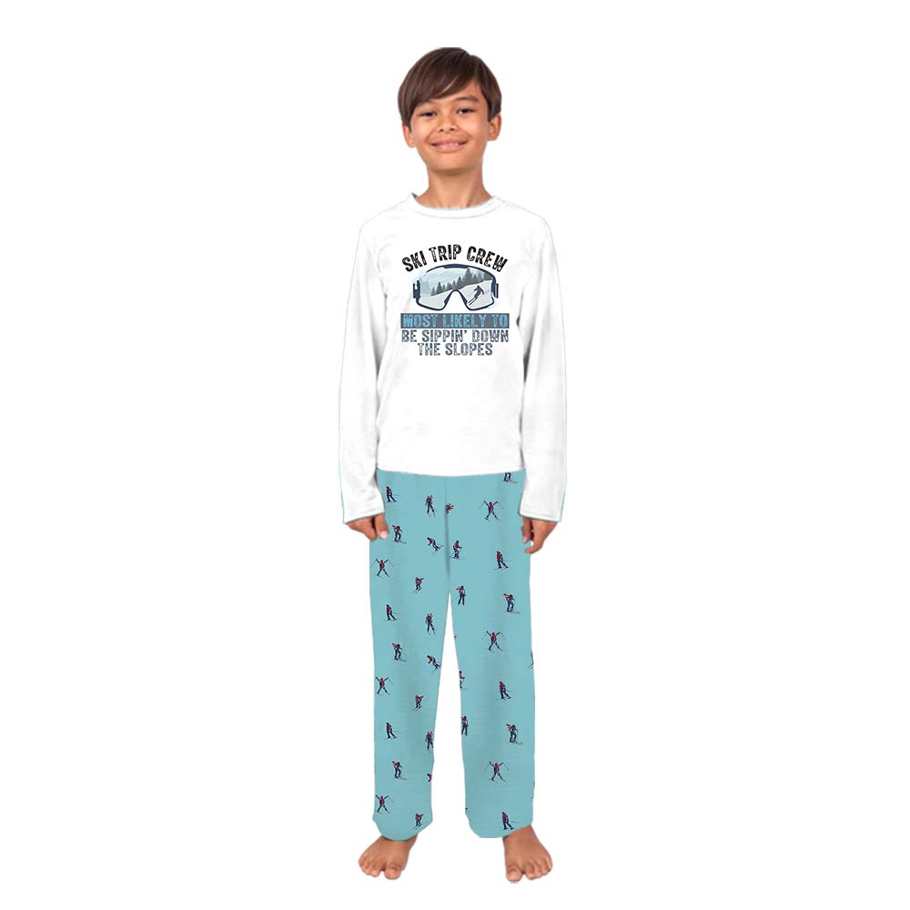 Funny Ski Trip Crew Most Likely To Owner And Dog Pajamas Funny Ski Trip Crew Most Likely To Owner And Dog Pajamas
