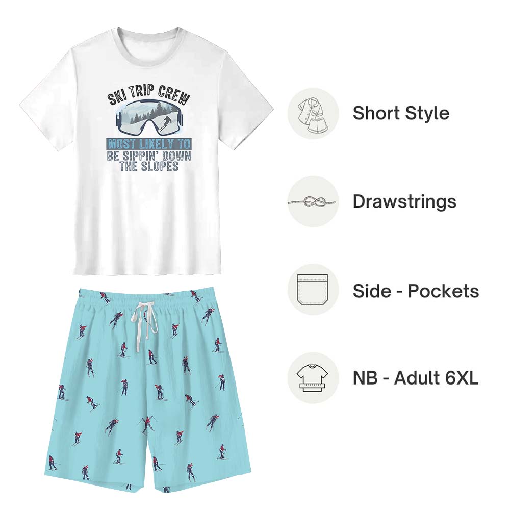 Ski Trip Crew Most Likely To Matching Family Pajama Shorts Set Ski Trip Crew Most Likely To Matching Family Pajama Shorts Set