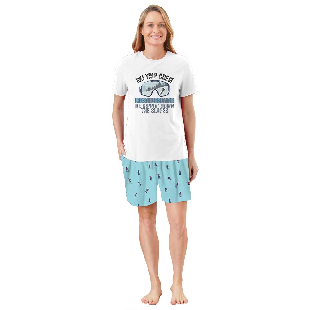 Ski Trip Crew Most Likely To Matching Family Pajama Shorts Set Ski Trip Crew Most Likely To Matching Family Pajama Shorts Set