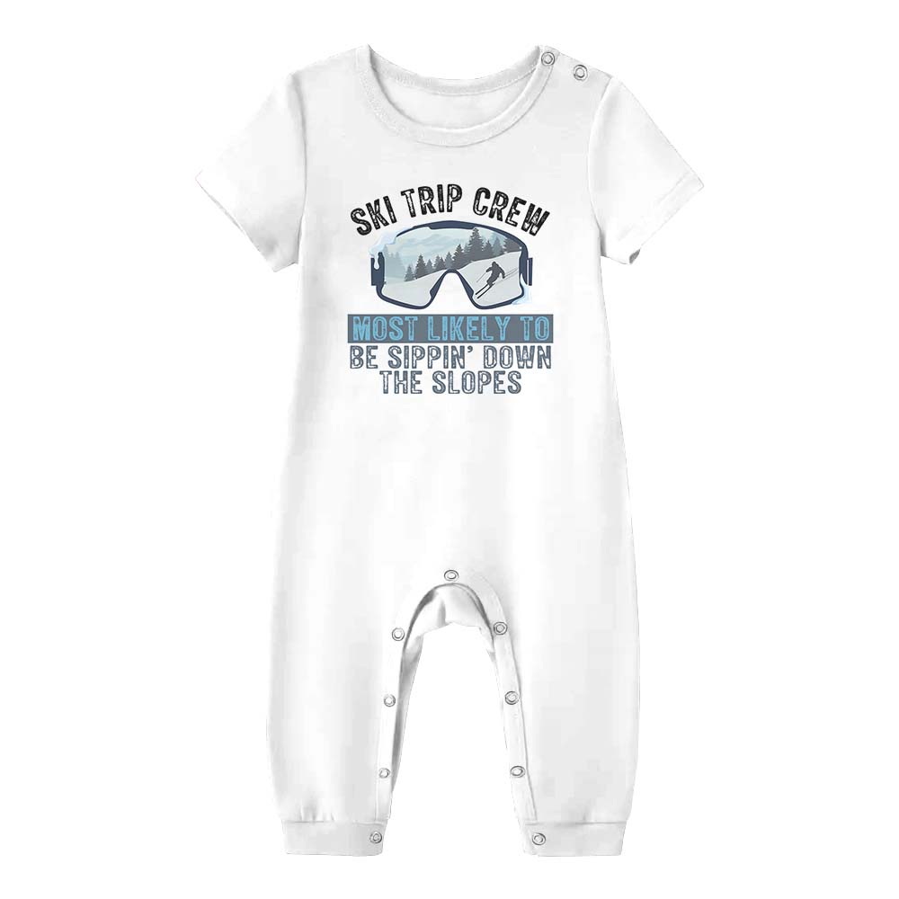 Ski Trip Crew Most Likely To Matching Family Pajama Shorts Set Ski Trip Crew Most Likely To Matching Family Pajama Shorts Set