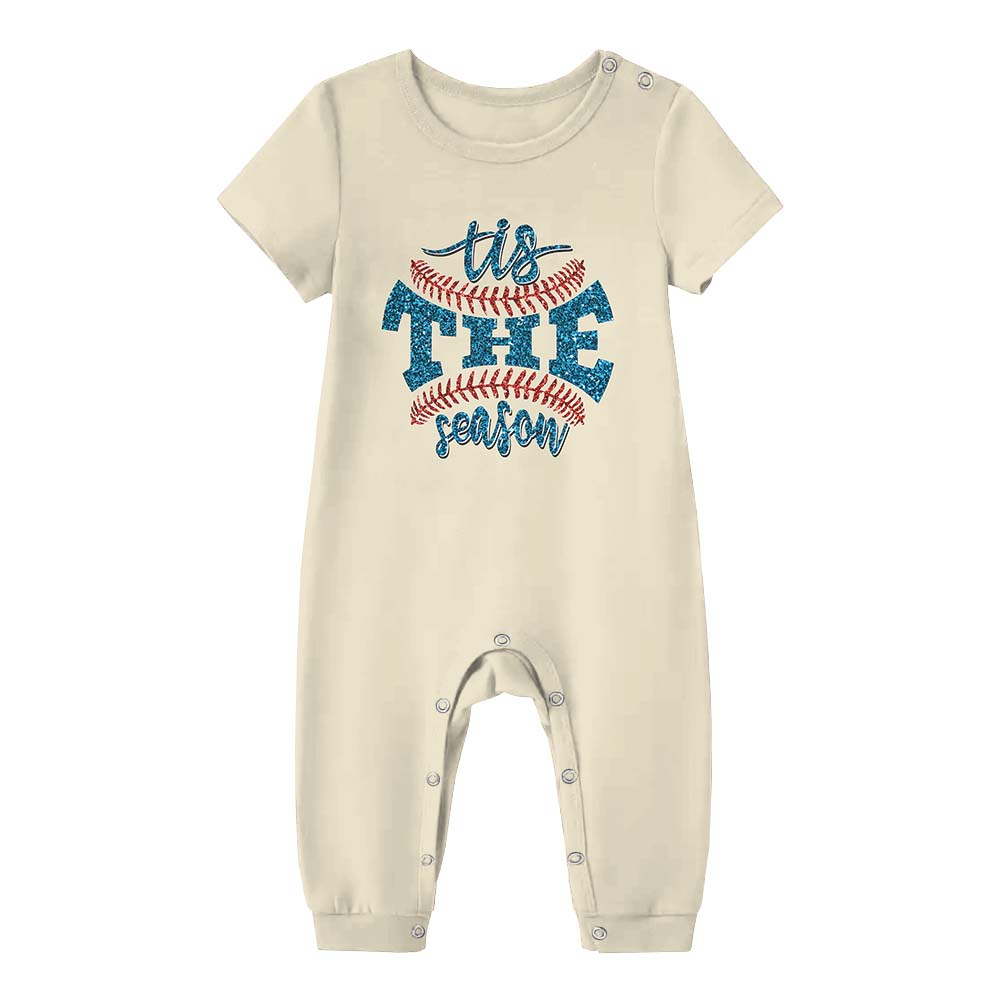 Baseball Tis The Season Sport Pajama Short Set Baseball Tis The Season Sport Pajama Short Set