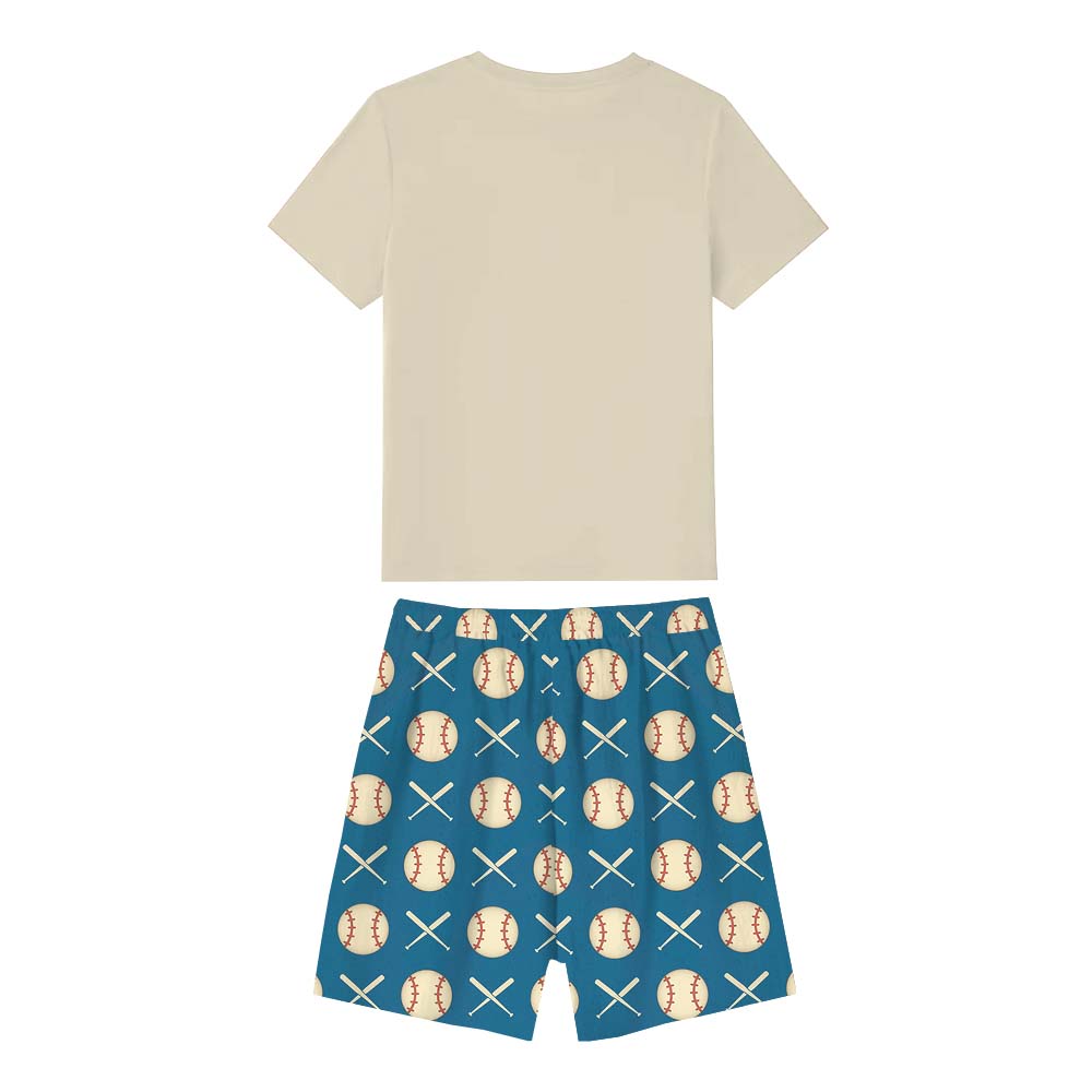 Baseball Tis The Season Sport Pajama Short Set Baseball Tis The Season Sport Pajama Short Set