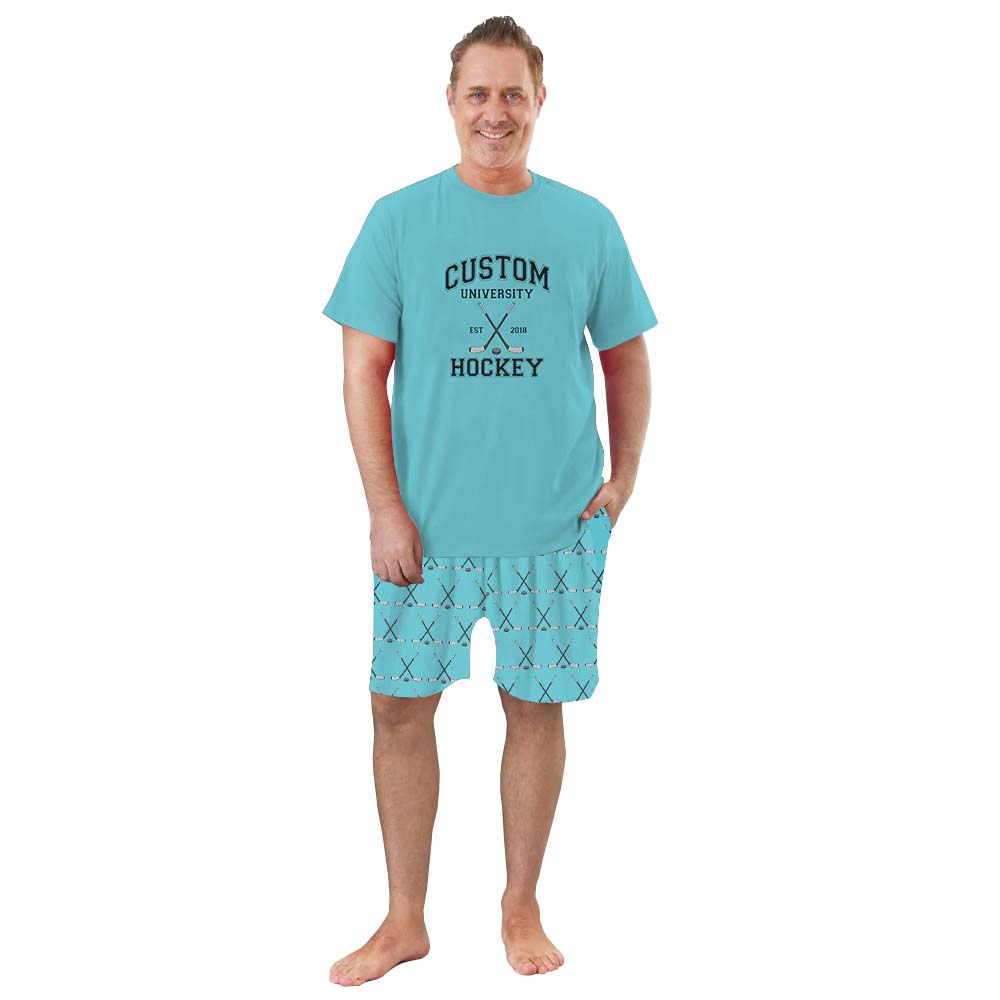 Personalized Name Hockey Pajama Short Set Personalized Name Hockey Pajama Short Set