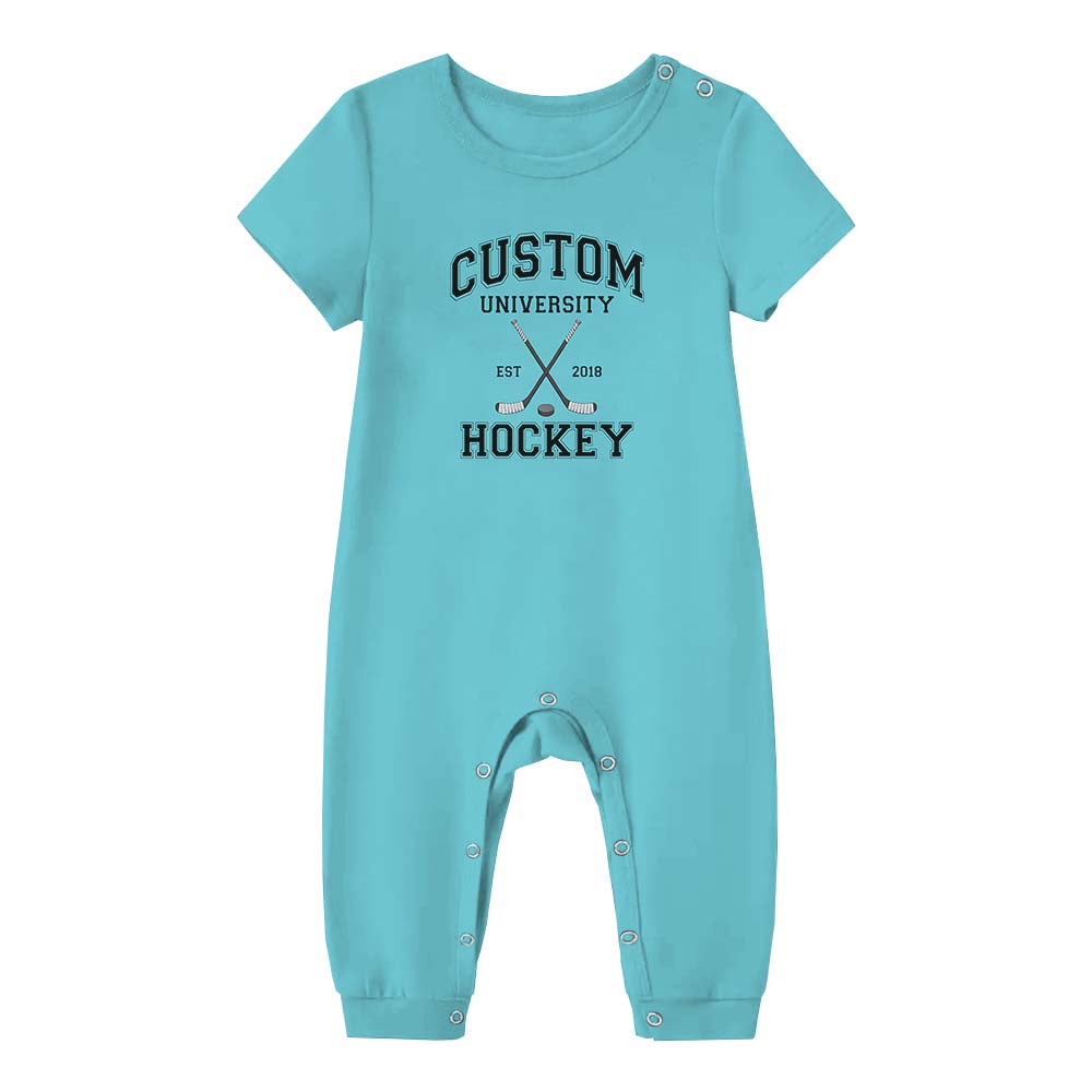 Personalized Name Hockey Pajama Short Set Personalized Name Hockey Pajama Short Set
