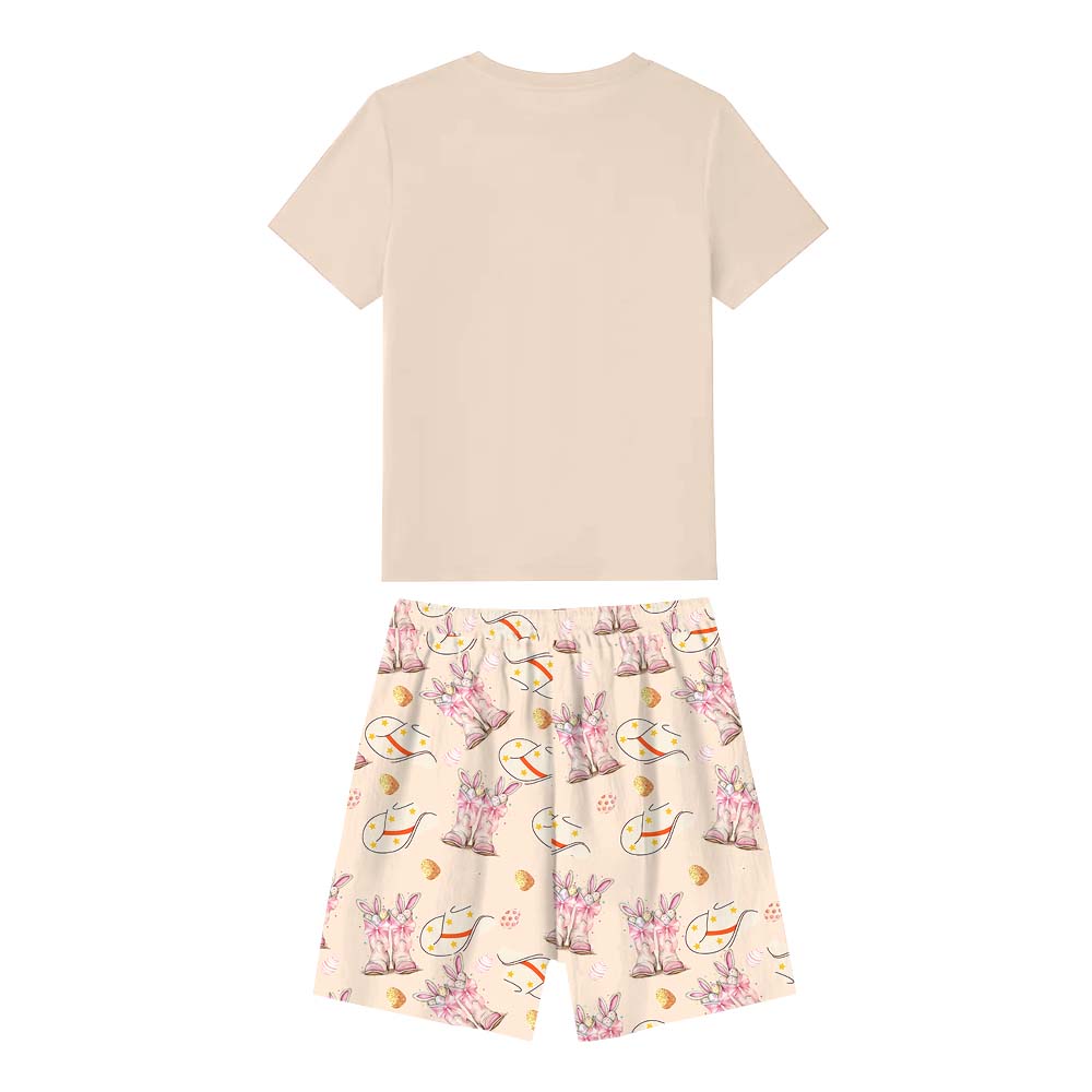 Festive Howdy Easter Pajamas Short Sets Festive Howdy Easter Pajamas Short Sets