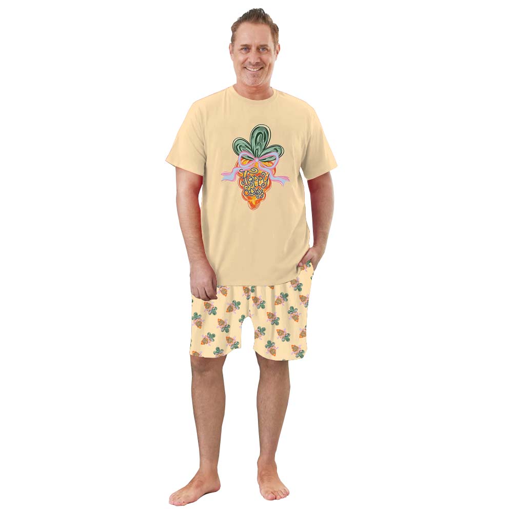 Happy Easter Carrot Coquette Matching Family Pajama Shorts Set Happy Easter Carrot Coquette Matching Family Pajama Shorts Set