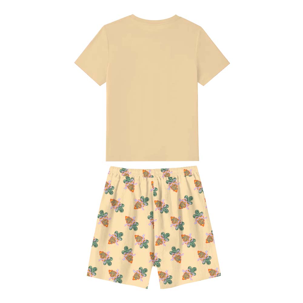 Happy Easter Carrot Coquette Matching Family Pajama Shorts Set Happy Easter Carrot Coquette Matching Family Pajama Shorts Set