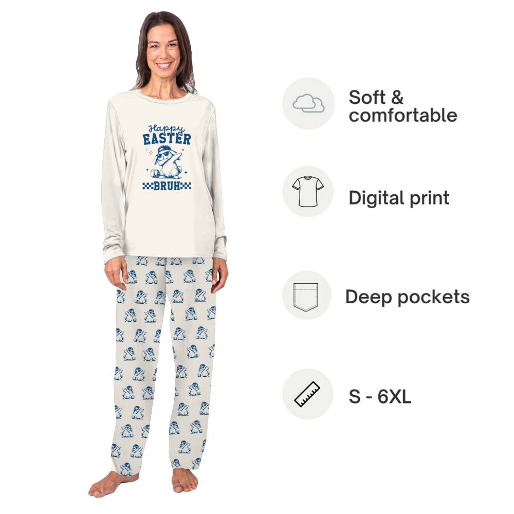 Happy Easter Bruh Owner And Dog Pajamas Happy Easter Bruh Owner And Dog Pajamas