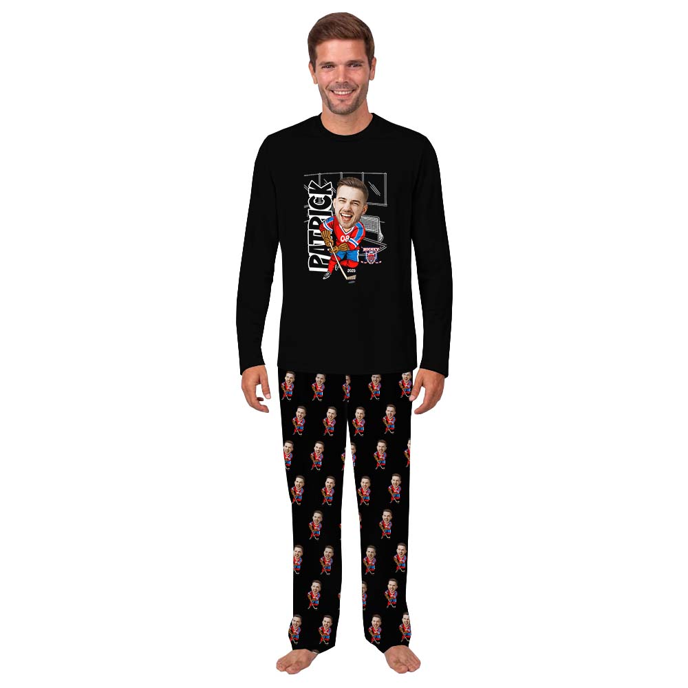 Custom Ice Hockey Owner And Dog Pajamas Custom Ice Hockey Owner And Dog Pajamas