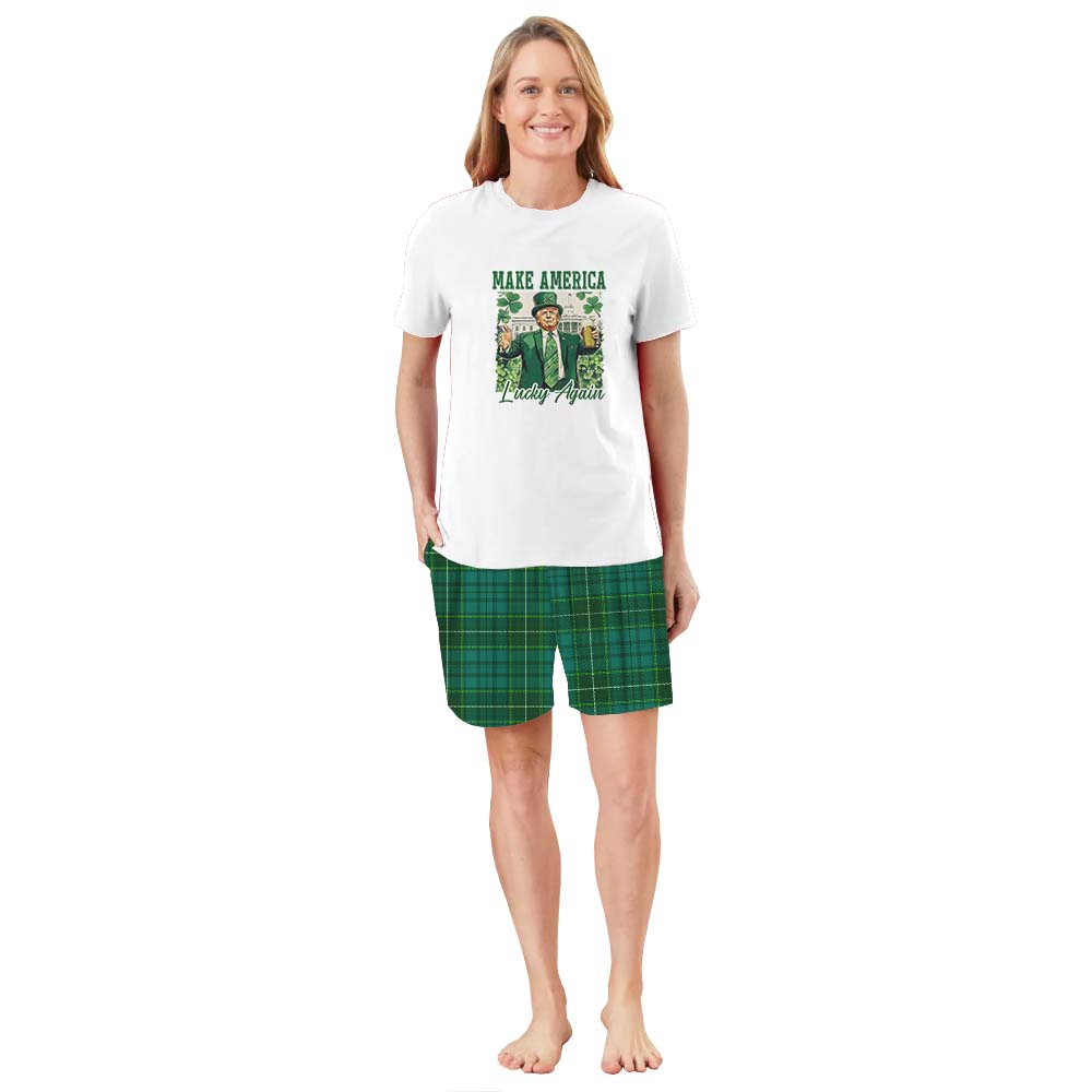 Patrick’s Day Trump Make America Lucky Again Pajamas Tshirts And Shorts Patrick’s Day Trump Make America Lucky Again Pajamas Tshirts And Shorts