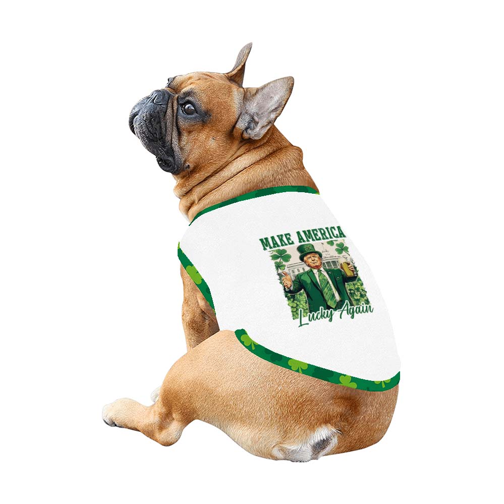 Festive Patrick Trump Make America Lucky Again Pajamas For Family And Pet Festive Patrick Trump Make America Lucky Again Pajamas For Family And Pet