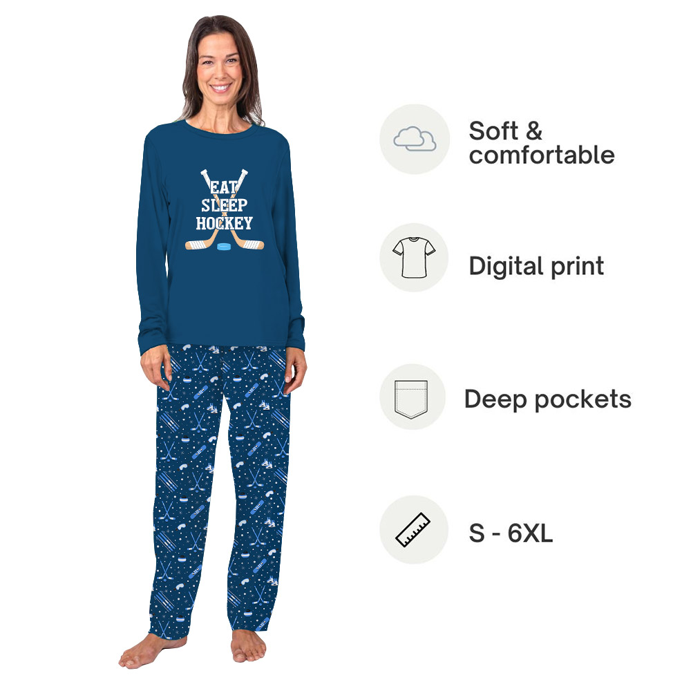 Matching Hockey Themed Pajamas With Plus Size Matching Hockey Themed Pajamas With Plus Size