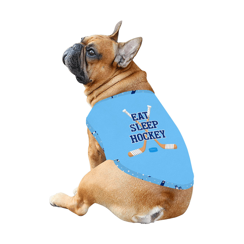 Funny Eat Sleep Hockey Family Pajamas Blue Funny Eat Sleep Hockey Family Pajamas Blue