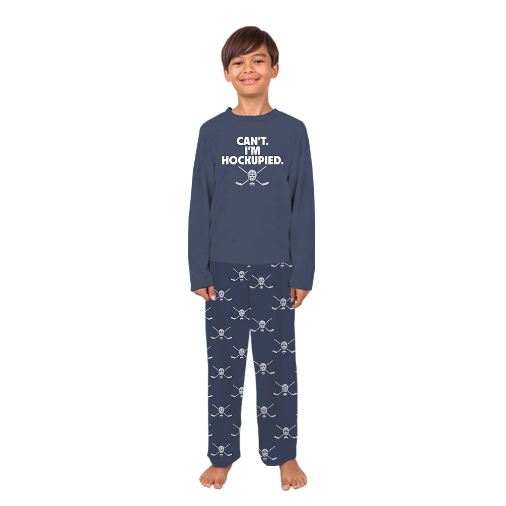 Funny Busy Hockey Life Matching Family PJs Funny Busy Hockey Life Matching Family PJs