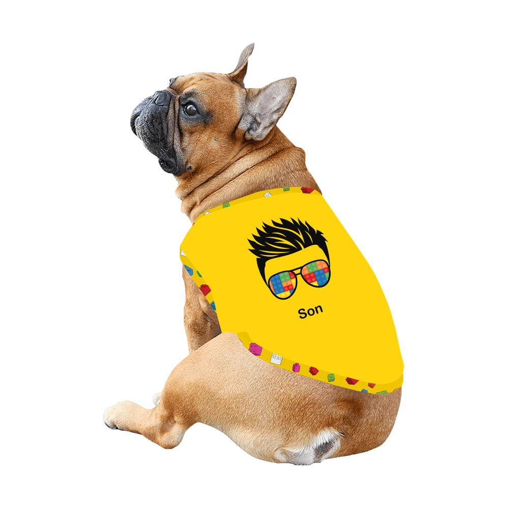 Personalized Name And Design Lego Brick Pajamas Yellow