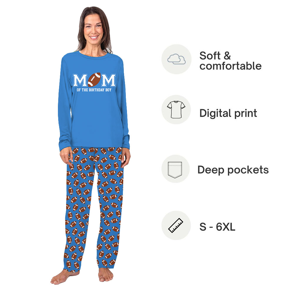 Custom Birthday Boy American Football Pajamas Custom Birthday Boy American Football Pajamas